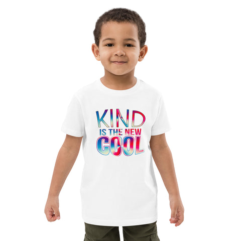 'KIND IS THE NEW COOL" Preimum Organic Cotton Kids T-Shirt - Karma Inc Apparel 