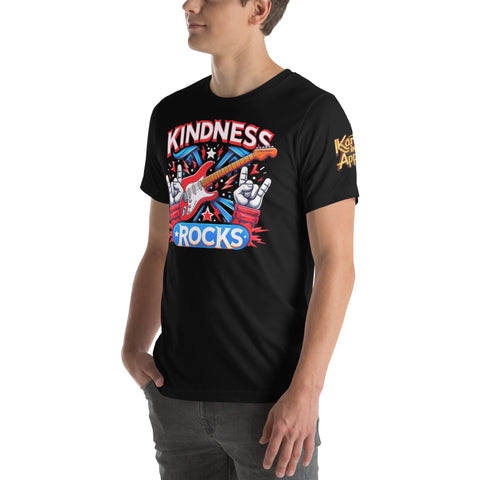 "KINDNESS ROCKS" Ultimate Graphics Stratocaster Unisex T-Shirt - Karma Inc Apparel 