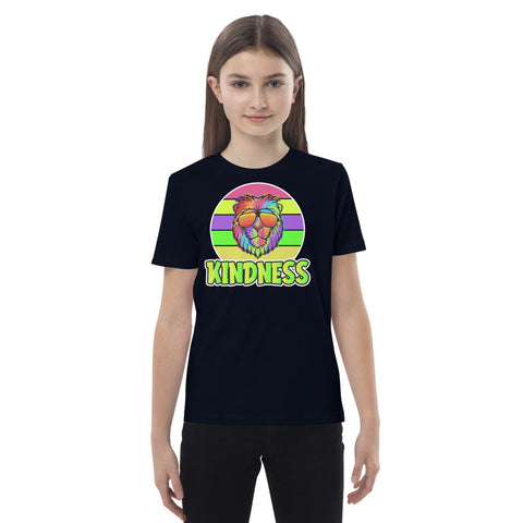 Karma Inc Apparel  Kids T-Shirts French Navy / 3-4 "KINDNESS LION" Premium Organic Cotton Kids Unisex T-Shirt