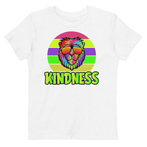 Karma Inc Apparel  Kids T-Shirts White / 3-4 "KINDNESS LION" Premium Organic Cotton Kids Unisex T-Shirt