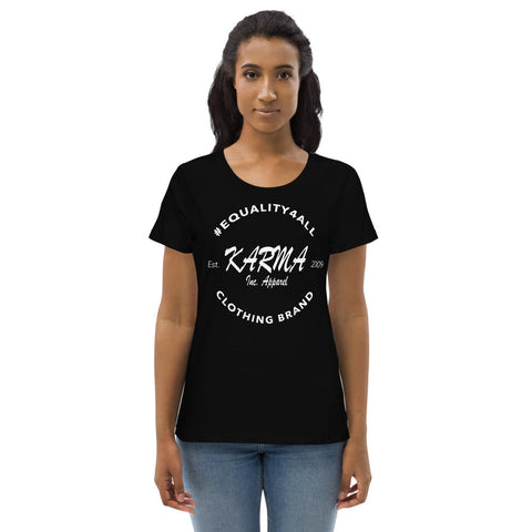 Karma Inc Apparel  Womens T-Shirt Black / S #EQUALITY4ALL "LOGO" Premium Organic Cotton Womens T-Shirt