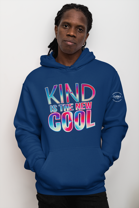 "KIND IS THE NEW COOL" Preimum Cotton Unisex Hoodie - Karma Inc Apparel 