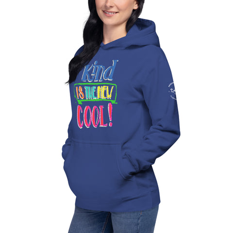 "KIND IS THE NEW COOL" Graffiti Look Preimum Cotton Unisex Hoodie - Karma Inc Apparel 